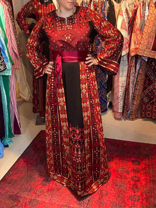 Traditional Black Palestinian Fallahi Thoub