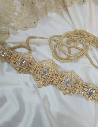 Original Moroccan Metal Belt with Rope